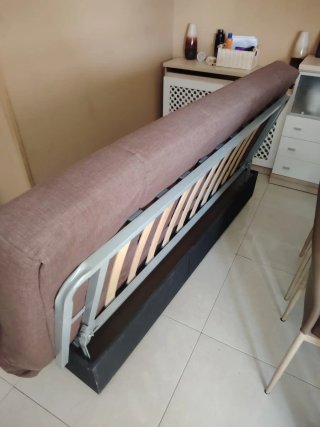 Sofá Cama Tela y Metal