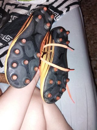 Zapatillas deportivas Puma niño naranja