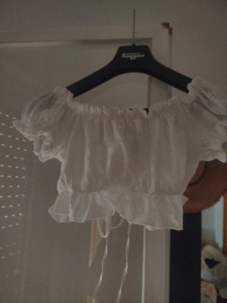Zara Top Blanco Talla S