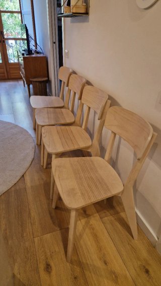4 Sillas Lisabo Ikea Madera