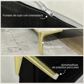 Butaca de salón tapizada en terciopelo