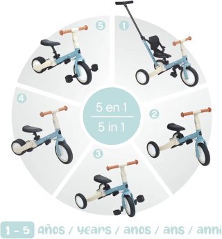 Triciclo Evolutivo Bebé 5 en 1 GYRO