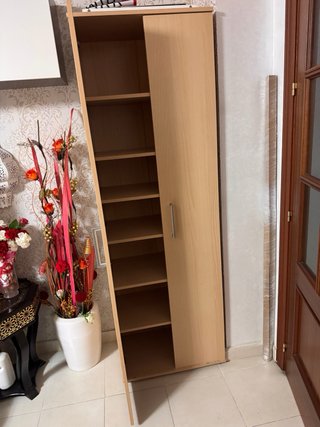 Armario auxiliar madera con baldas