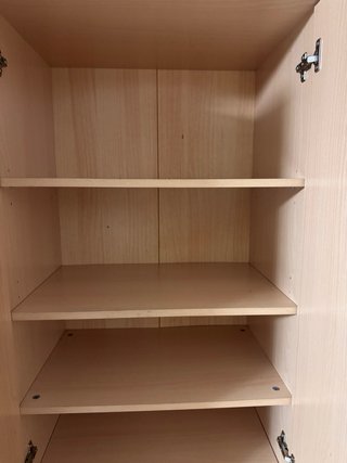 Armario auxiliar madera con baldas