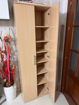 Armario auxiliar madera con baldas