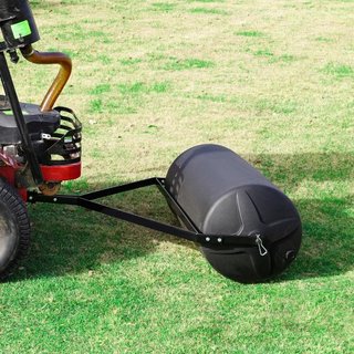 Rodillo de Césped Remolcado, Rodillo de Jardín Lleno de Arena/Agua de 400 lbs, Rodillo de Césped con Tambor de LLDPE y Marco de Acero con Tapón de Fácil Giro, Remolcado por un Tractor o ATV para C...