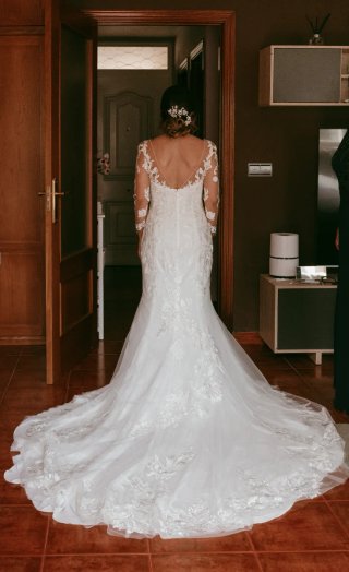 Vestido de Novia Encaje Manga Larga