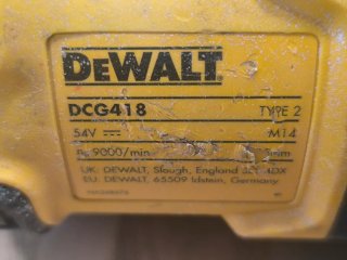 Radial DeWALT DCG418 54V batería 54V 12ah