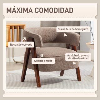 Butaca Borreguito Beige Madera
