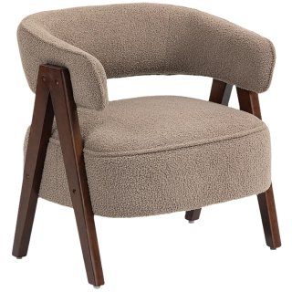 Butaca Borreguito Beige Madera