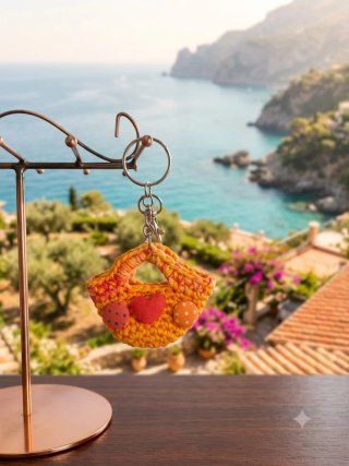 Portachiavi uncinetto fatto a mano