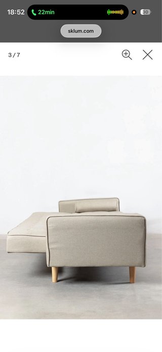 Sofá Cama Beige 3 Plazas