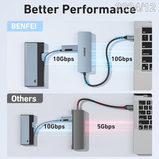 BENFEI Hub USB-C 4en1 10Gbps x2 USB-C +2 USB-A 3.2