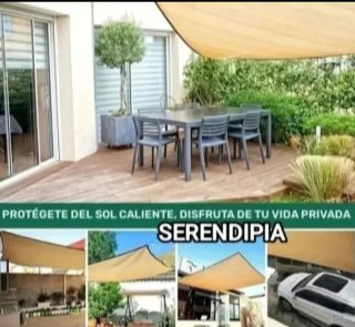2 TOLDOS VELA DE SOMBREO CUADRADOS 3X3 BEIGE.