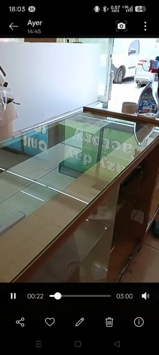 Vitrina Mostrador Tienda Cristal Metal