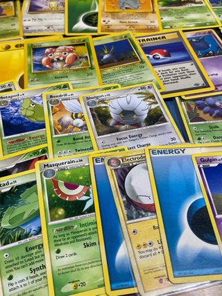100 cartas pokémon 1995-2009 inglés