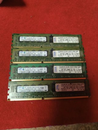 4x 4GB DDR3 10600 IBM RAM Módulos