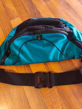Borsa a spalla The North Face nera e turchese