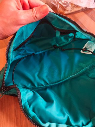 Borsa a spalla The North Face nera e turchese