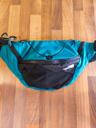 Borsa a spalla The North Face nera e turchese