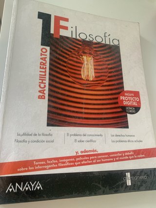 Filosofía 1 bachillerato anaya