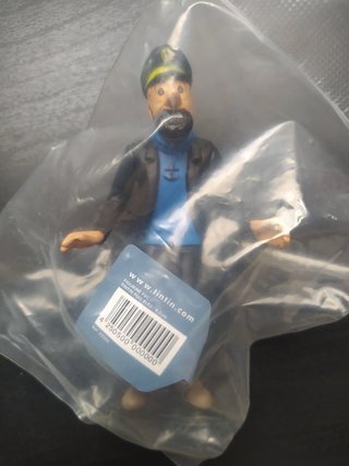 Figuras Tintín y capitán Haddock. PVC. 8/9 cm ≈.