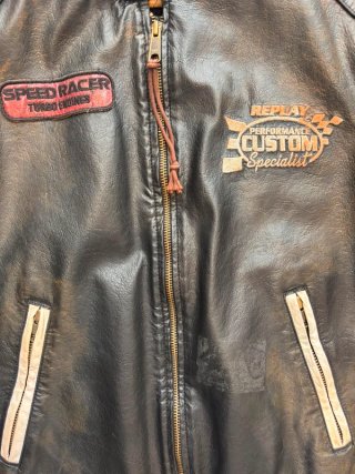 Chaqueta Piel Vintage Motera Replay
