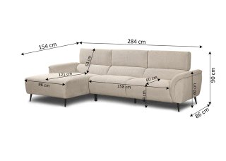 SOFA DISEÑO CHAISE LONGUE LUCY CONFORT ELEGANCIA
