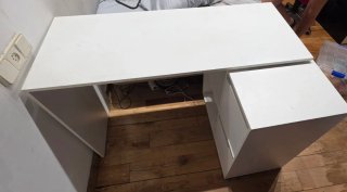 Escritorio blanco extensible/modificable