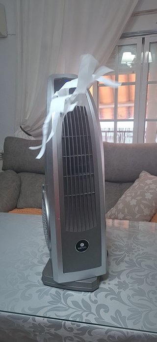 Ventilador Columna Klindo Negro/Plateado