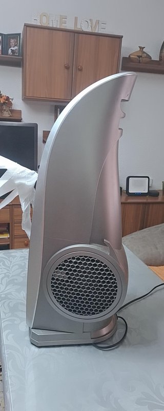Ventilador Columna Klindo Negro/Plateado
