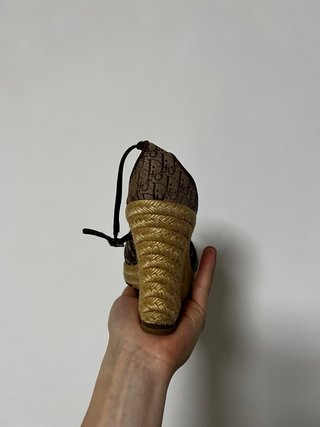 Espadrillas Dior Beige/Marrone Tg 36 1/5 monogram