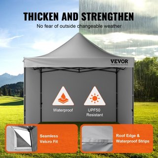 Carpa Plegable para Exterior Gazebo 304.8 x 304.8 cm con Paredes Laterales Gris Oscuro
