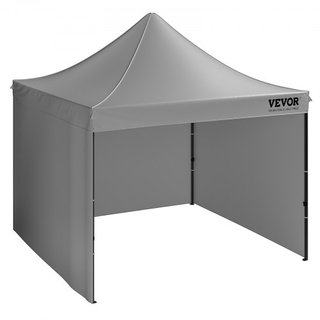 Carpa Plegable para Exterior Gazebo 304.8 x 304.8 cm con Paredes Laterales Gris Oscuro