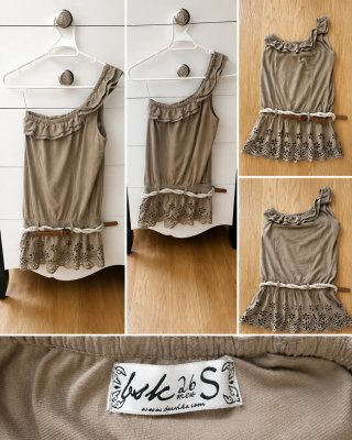 Top Bershka asimétrico con cinturón