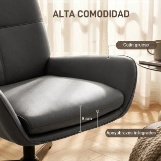 Butaca PU Gris Giratoria