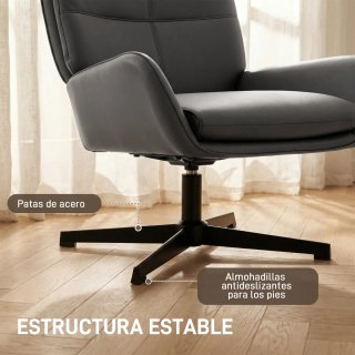 Butaca PU Gris Giratoria