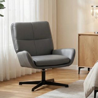 Butaca PU Gris Giratoria