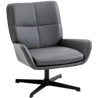 Butaca PU Gris Giratoria