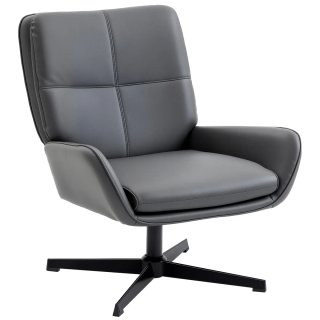 Butaca PU Gris Giratoria