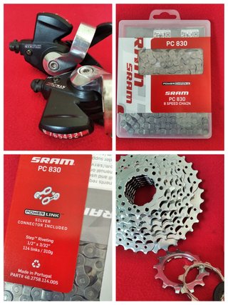 Transmisión STX-RC 3x8-V Shimano SRAM VeloShift
