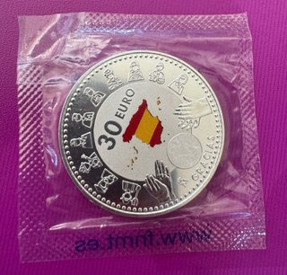 Moneda Felipe VI y Letizia 30€ España 2020
