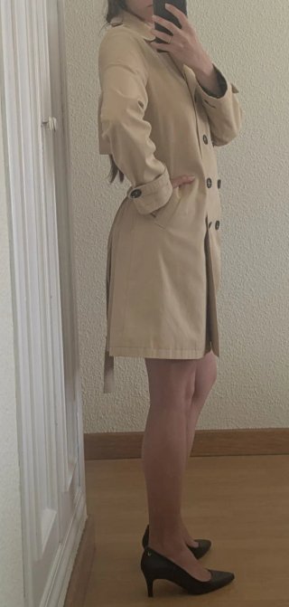 Gabardina Beige Mujer