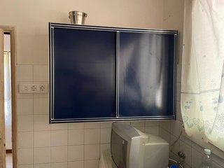Mueble vintage  azul de aluminio