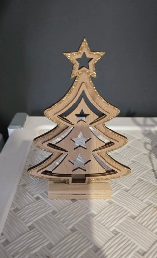 Set due decorazioni Natalizie in legno