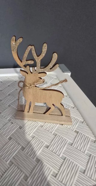 Set due decorazioni Natalizie in legno