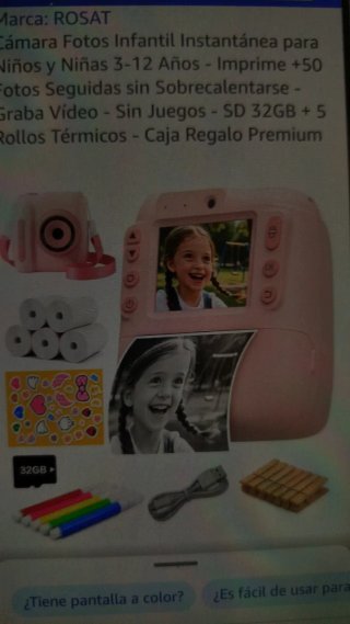 Cámara Instantánea Infantil ROSAT Rosa