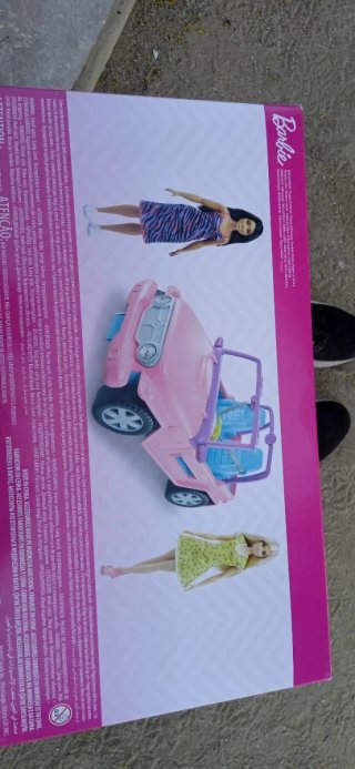 Barbie Coche Rosa con Muñecas