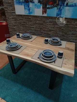 Mesa de Comedor o Cocina Acacia 160x85 cm