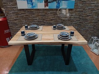 Mesa de Comedor o Cocina Acacia 160x85 cm